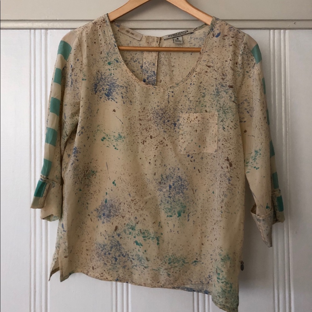 Scotch & Soda 3/4 sleeve silk top